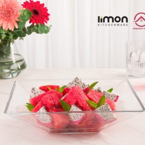 میوه خوری شیشه ای مربع لیمون